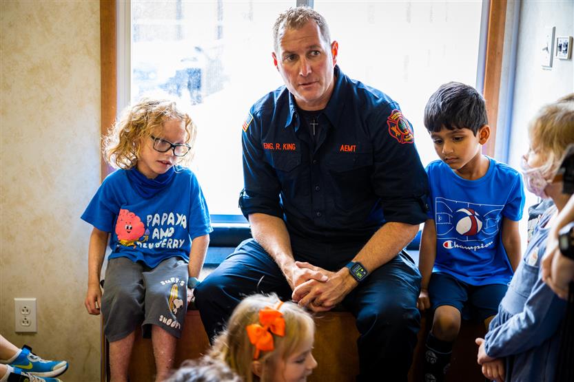 Thompson's Station Elementary students practice fire safety